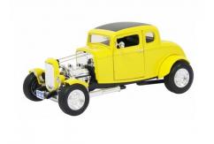 Motormax 1/18 1932 Ford Hot Rod Five Window Coupe - Yellow image