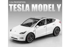 DModels 1/24 Tesla Model Y Pearl White **BATTERY FAULT** image