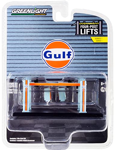 Greenlight 1/64 Four Post Lift - Gulf Oil image