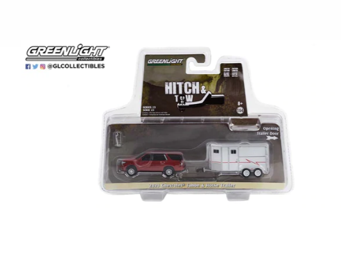 Greenlight 1/64 2021 Chevrolet Tahoe with Horse Float image