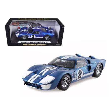 Shelby Collectables 1/18 1966 Ford GT40 MK II Blue/White image