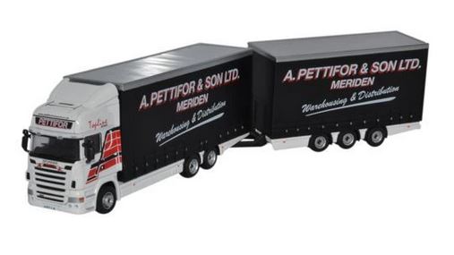 Oxford  1/76 Scania R480 Topline Truck & Trailer Unit A Pettifor & Son Ltd image