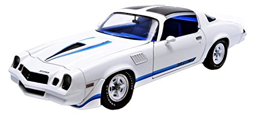 Greenlight 1/18 1979 Chevy Camaro Z/28 White/Blue Stripes image