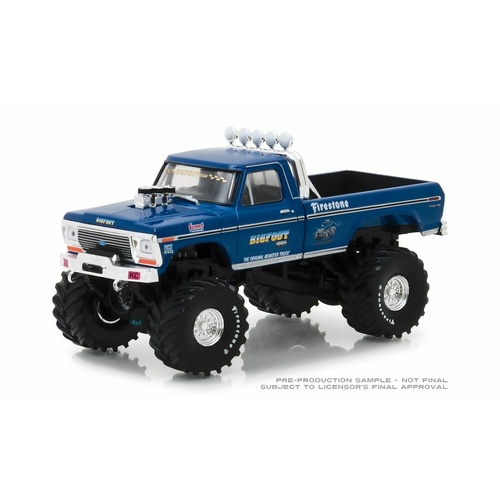 Greenlight 1/43 1974 Ford F-250 Monster Truck Blue image