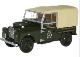 Oxford  1/76 Land Rover Series 1 88 inch Canvas Back Civil Defence image