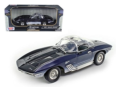 Motormax 1/18 1961 Chevrolet Corvette Mako Shark Blue image