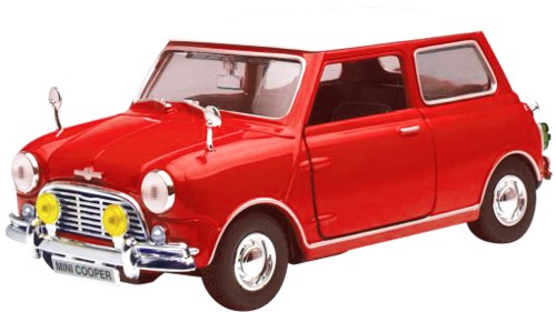 Motormax 1/18 Mini Cooper (Old Shape) Red - DiecastModels