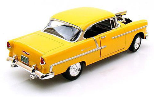 Motormax  1/18 1955 Chevrolet Bel Air Soft Top Yellow  image