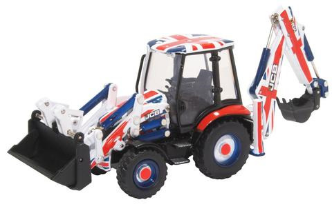 Oxford 1/76 JCB 3CX Eco Backhoe Loader Union Jack image