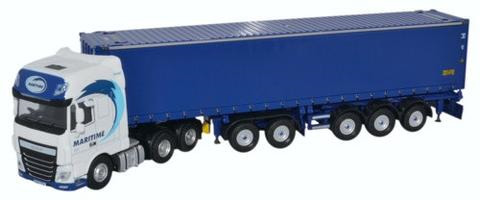 Oxford  1/76 DAF XF Euro 6 D-Tec Combi Trailer & Container Maritime Transport image
