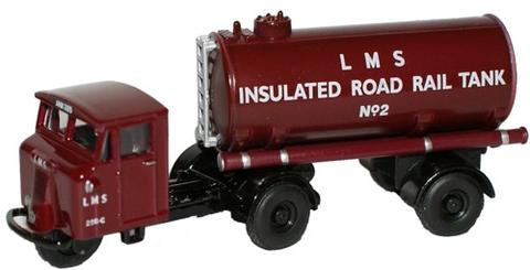 Oxford  1/76 Scammell Mechanical Horse    Tanker Trailer LMS image