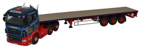 Oxford 1/76 Scania Highline Flatbed Trailer Ian Craig image