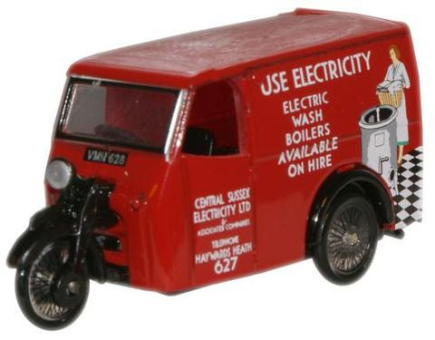 Oxford  1/76 Tricycle Van Electricity image
