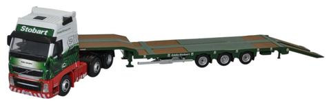 Oxford  1/76 Volvo FH3 3 Axle Nooteboom Semi Low Loader Eddie Stobart image