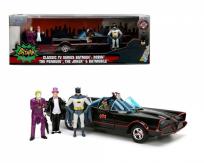 Jada 1/24 Classic 66' Batmobile with 4 Figurines image