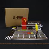 G-Fans 1/64 McDonalds McCafe Restaurant & Drive Thru with LED Lights image