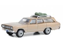 Greelight 1/64 1969 Plymouth Satellite Station Wagon - Brady Bunch image