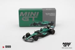 Mini GT 1/64 Aston Martin AMR24 F1 #14 Fernando Alonso - 2024 Bahrain GP image