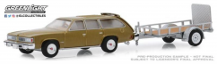 Greenlight 1/64 Pontiac LeMans Safari 1977 and Utility Trailer image