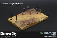BM Creations 1/64 Rally Mud Road with 4 Figurines image