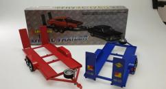 DDA 1/24 Twin Axle Car Trailer with Spare Wheel - Blue image