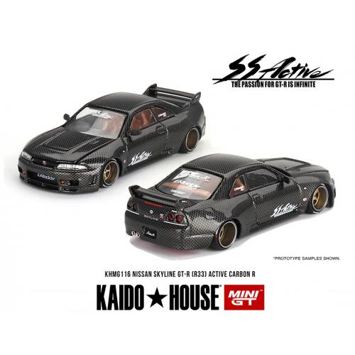 Mini GT 1/64 Nissan Skyline GT-R (R33) Active Carbon R V1 - DiecastModels