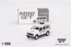 Mini GT 1/64 Land Rover Defender 110 1991 Safari Rally Martini Support Vehicle image