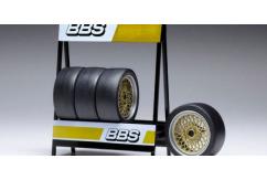 IXO Models 1/18 BBS Silver Wheel, Tire & Stand Set image