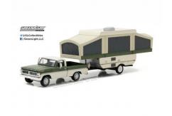 Greenlight 1/64 1970 Ford F-100 with Pop-Up Camper image