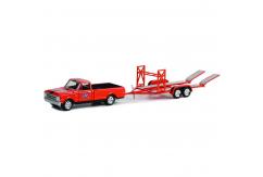 Greenlight 1/64 1968 Chevrolet C-10 with Bed Cover and Tandem Trailer image