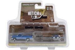 Greenlight 1/64 1981 Chevrolet C20 with Flatbed Trailer image