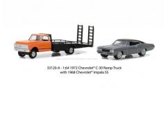 Greenlight 1/64 1972 Chevy C-30 with 1968 Chevrolet Impala SS image