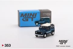 Mini GT 1/64 Land Rover Defender 90 County Wagon Stratos Blue image
