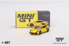Mini GT 1/64 Porsche 911 Turbo S Racing Yellow image