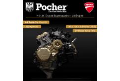Pocher 1/4 Ducati V2 Engine Kit with Stand image