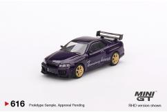 Mini GT 1/64 Nissan Skyline GT-R (R34) Tommykaira R-z Midnight Purple image