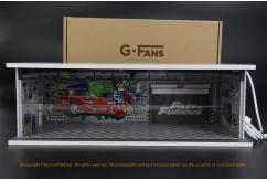 G-Fans 1/64 Fast & Furious Car Model Showroom with LED Lights image