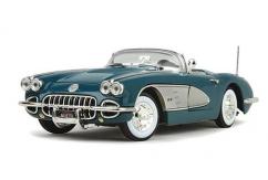 Motormax 1/18 1958 Chevrolet Corvette - Turquoise image