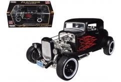 Motormax 1/18 1932 Ford Hot Rod Five Window Coupe - Matte Black image