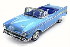 Motormax 1/18 Chevy Bel Air Convertible 1957 - Blue image