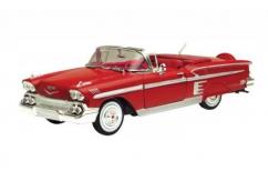 Motormax 1/24 1958 Chevrolet Impala Convertible - Red image