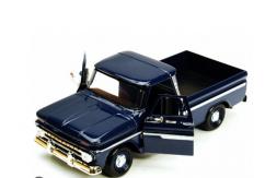 Motormax 1/24 Chevy C10 Fleetside Pickup 1966 - Dark Blue image