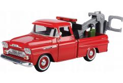 Motormax 1/24 Chevy Apache 1958 Fleetside Pickup Tow Truck **DAMAGED BOX** image