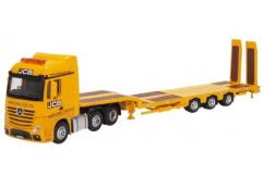 Oxford  1/76 Mercedes Actros Semi Low Loader JCB image