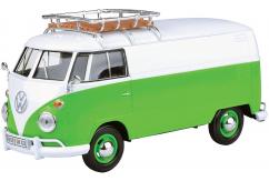 Motormax  1/24  Volkswagen Type 2 (T1) - Delivery Van with Roof Rack Green/White  image