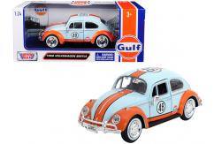 Motormax  1/24 1966 Volkswagen Beetle- Gulf Oil Racer Orange/Blue  image