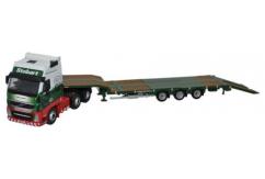 Oxford  1/76 Volvo FH3 3 Axle Nooteboom Semi Low Loader Eddie Stobart image