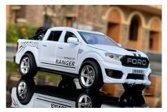 DModels 1/32 Ford Ranger Raptor F350 Pickup with Tyre Rack - White image