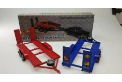 DDA 1/24 Twin Axle Car Trailer with Spare Wheel - Red image