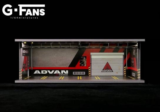 G-Fans 1/64 ADVAN Racing Wheel Showroom with LED Lights image